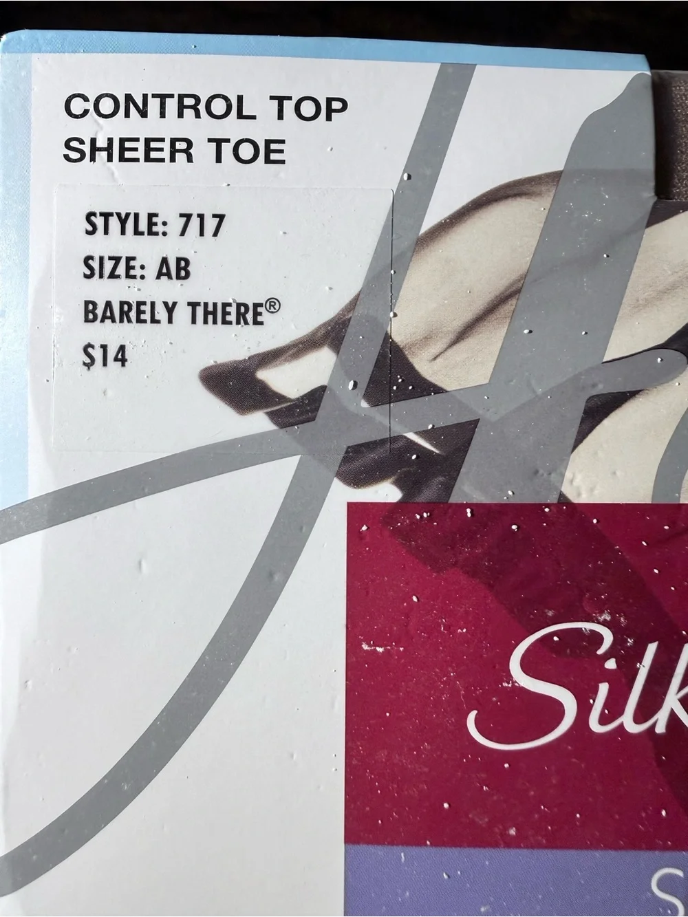 Hanes Silk Reflections Silky Sheer Control Top Sheer Toe Pantyhose Size AB